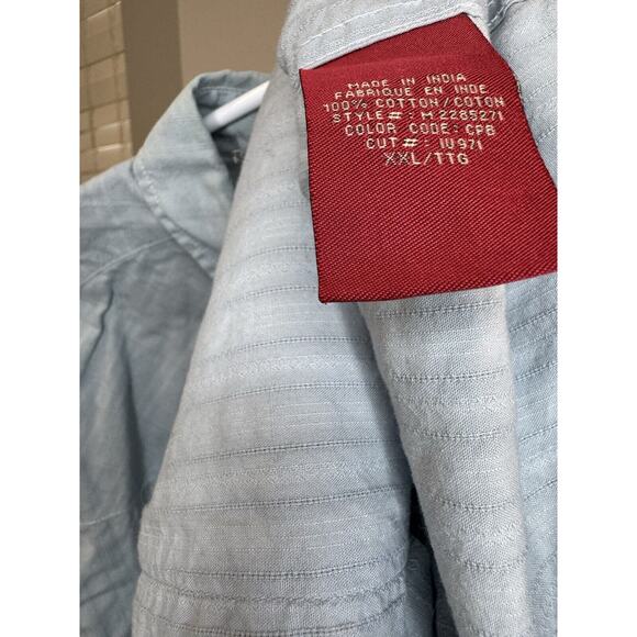 Guess‎ Shirt Mens 2XL XXL Button Up Blue Plaid Pearl Snap Y2K Western - Picture 6 of 6